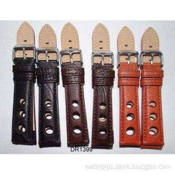Black, Dark Brown, Tan, Red, Blue Bull Leather Wrist Watch